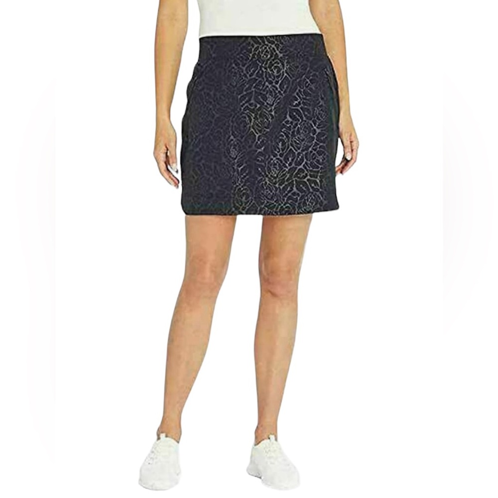Orvis Floral Embossed Pull On Travel Skort (E1)